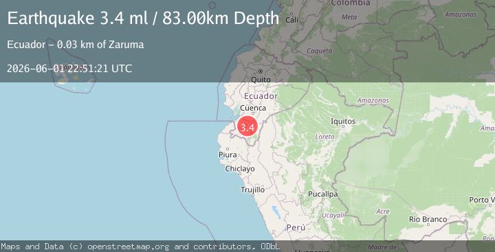 Map of NEAR COAST OF ECUADOR