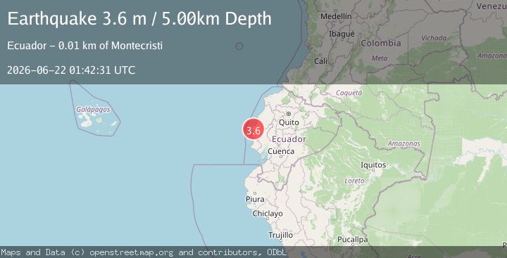 Map of NEAR COAST OF ECUADOR