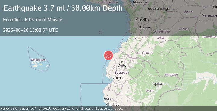 Map of NEAR COAST OF ECUADOR