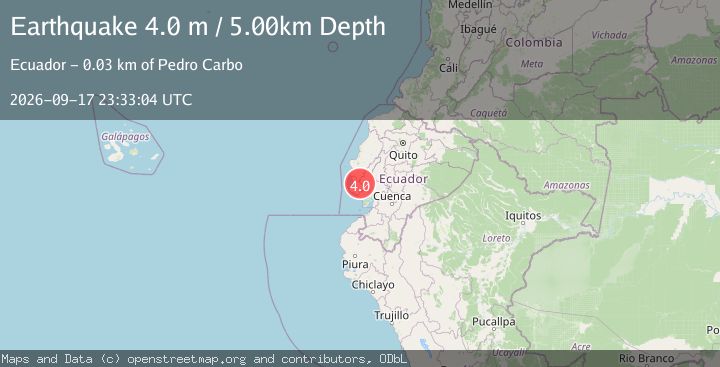 Map of NEAR COAST OF ECUADOR
