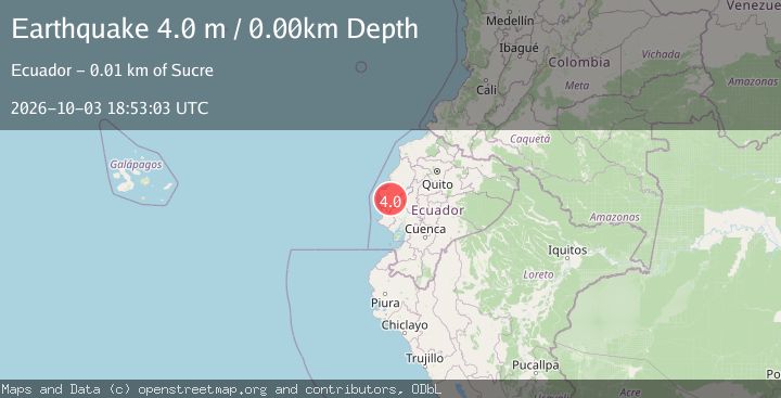 Map of NEAR COAST OF ECUADOR
