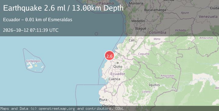 Map of NEAR COAST OF ECUADOR