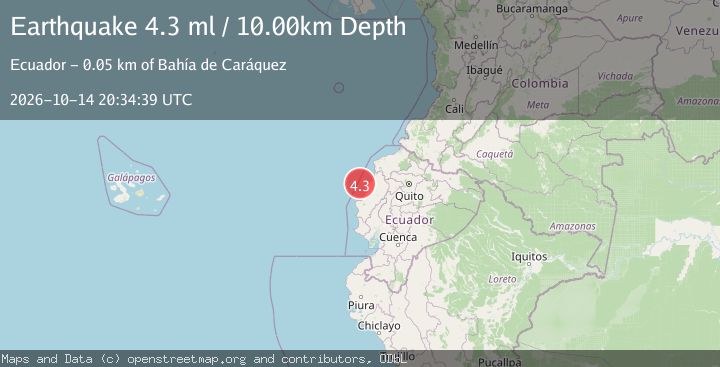 Map of NEAR COAST OF ECUADOR
