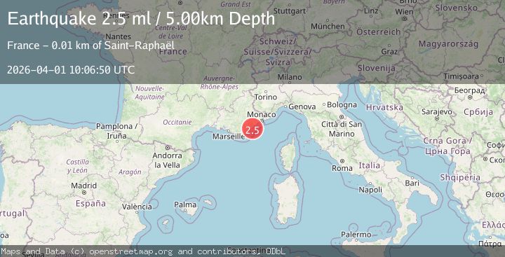 Map of NEAR SOUTH COAST OF FRANCE