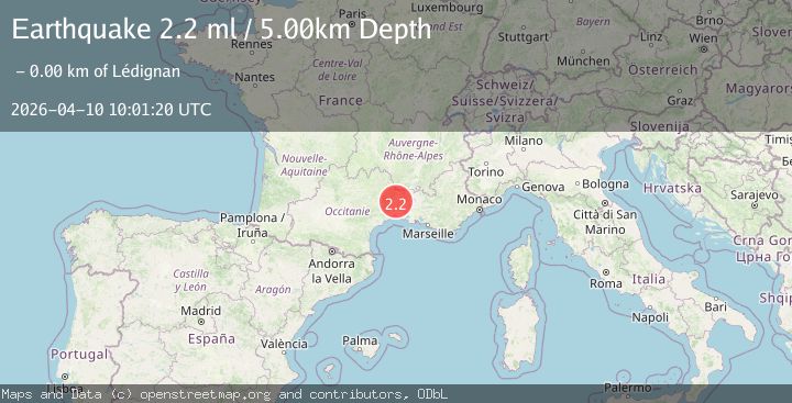 Map of NEAR SOUTH COAST OF FRANCE