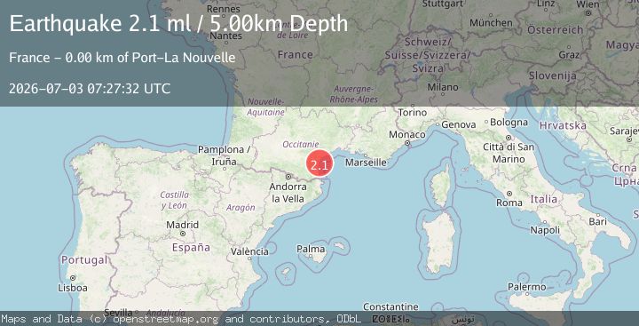 Map of NEAR SOUTH COAST OF FRANCE