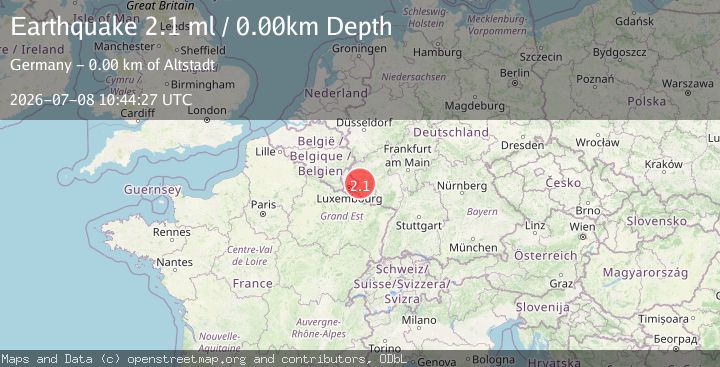 Map of FRANCE-GERMANY BORDER REGION