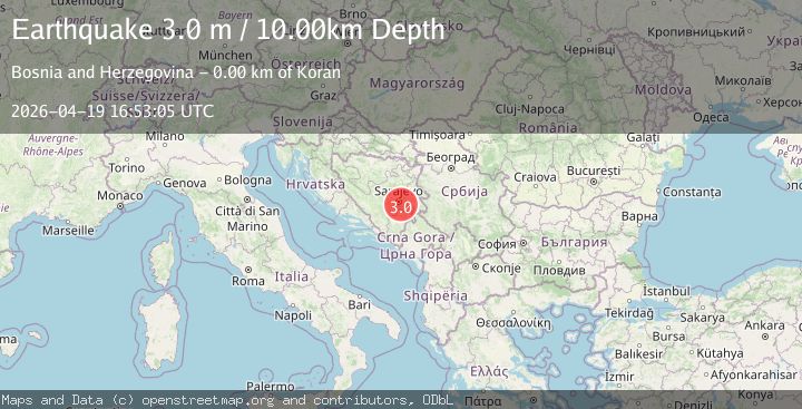 Map of BOSNIA AND HERZEGOVINA