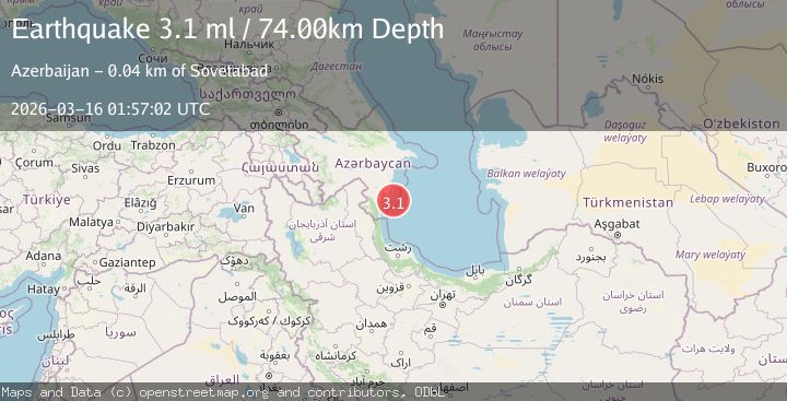 Map of CASPIAN SEA, OFFSHORE AZERBAIJAN