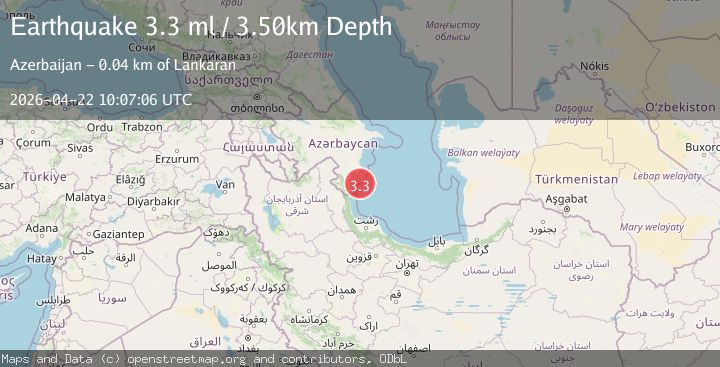 Map of CASPIAN SEA, OFFSHORE AZERBAIJAN