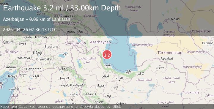 Map of CASPIAN SEA, OFFSHORE AZERBAIJAN