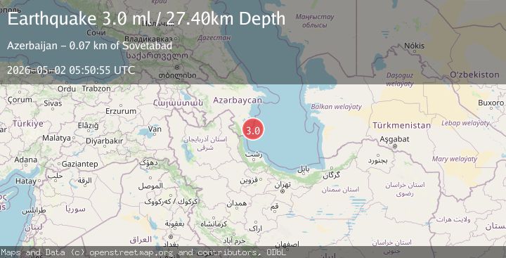 Map of CASPIAN SEA, OFFSHORE AZERBAIJAN