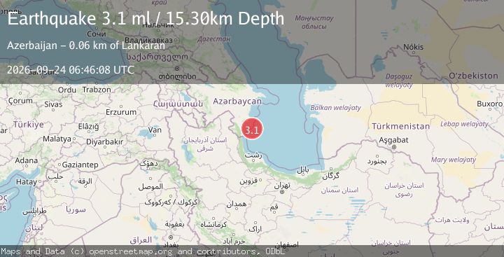 Map of CASPIAN SEA, OFFSHORE AZERBAIJAN