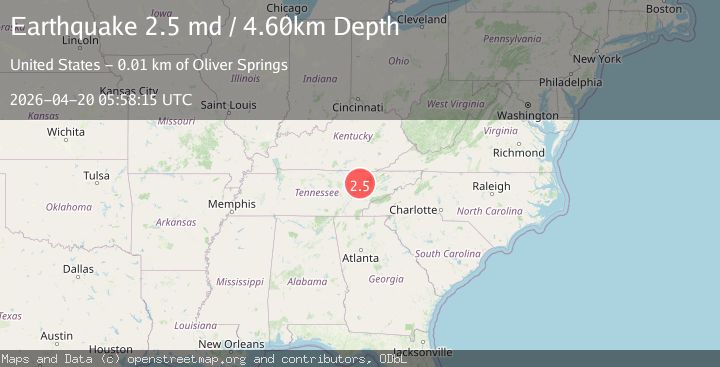 Map of EASTERN TENNESSEE