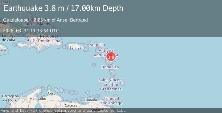 Map of GUADELOUPE REGION, LEEWARD ISL.