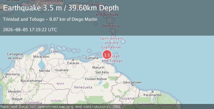 Map of OFFSHORE SUCRE, VENEZUELA