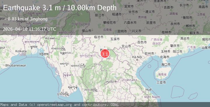 Map of CHINA-LAOS BORDER REGION