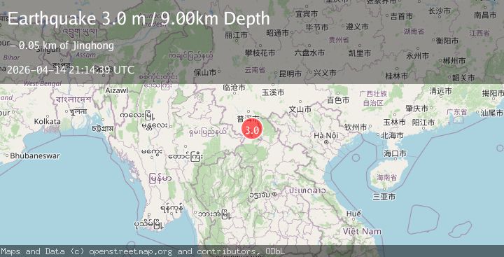 Map of CHINA-LAOS BORDER REGION