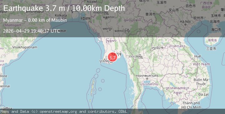 Map of NEAR SOUTH COAST OF MYANMAR