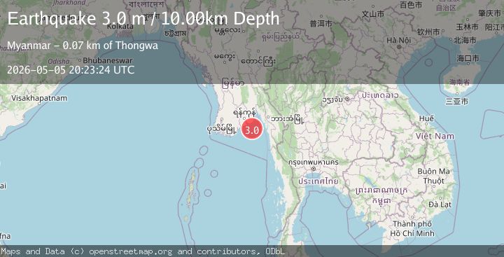 Map of NEAR SOUTH COAST OF MYANMAR