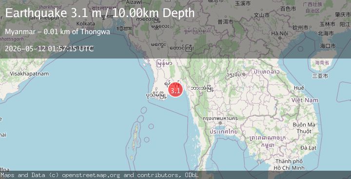 Map of NEAR SOUTH COAST OF MYANMAR