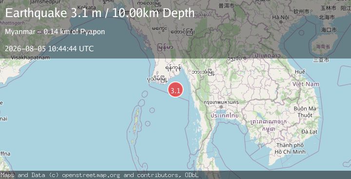 Map of NEAR SOUTH COAST OF MYANMAR