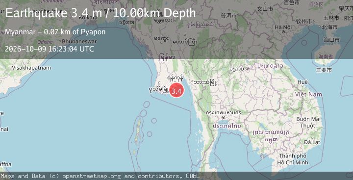 Map of NEAR SOUTH COAST OF MYANMAR