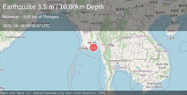 Map of NEAR SOUTH COAST OF MYANMAR