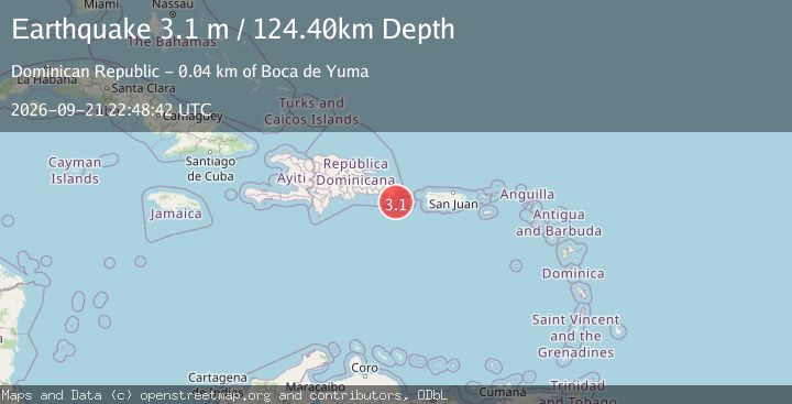 Map of MONA PASSAGE, DOMINICAN REPUBLIC