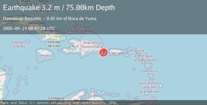 Map of MONA PASSAGE, DOMINICAN REPUBLIC