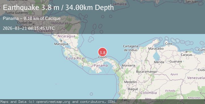 Map of NORTH OF PANAMA
