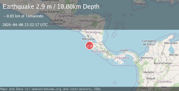 Map of OFF COAST OF COSTA RICA