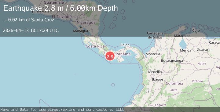 Map of PANAMA-COSTA RICA BORDER REGION