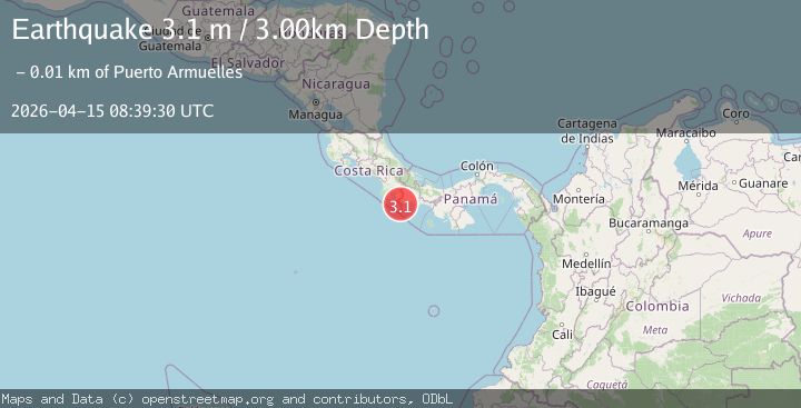 Map of PANAMA-COSTA RICA BORDER REGION