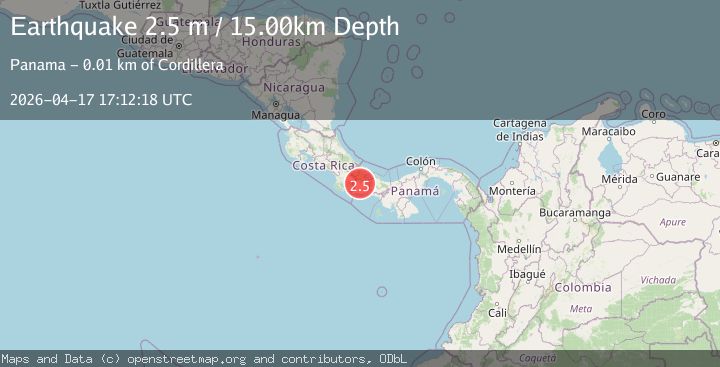 Map of PANAMA-COSTA RICA BORDER REGION