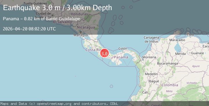 Map of PANAMA-COSTA RICA BORDER REGION