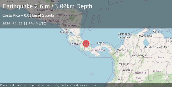 Map of PANAMA-COSTA RICA BORDER REGION