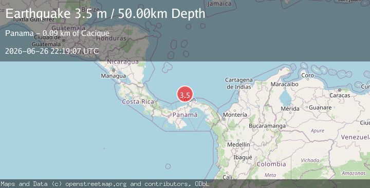 Map of NORTH OF PANAMA