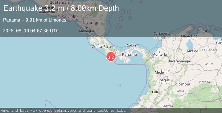 Map of PANAMA-COSTA RICA BORDER REGION