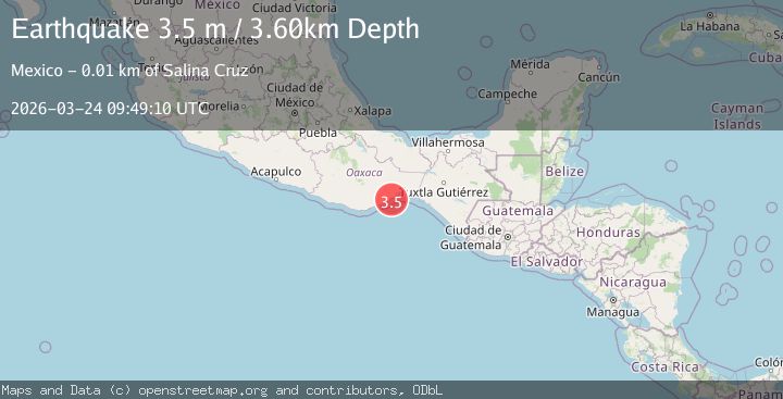 Map of OFFSHORE OAXACA, MEXICO