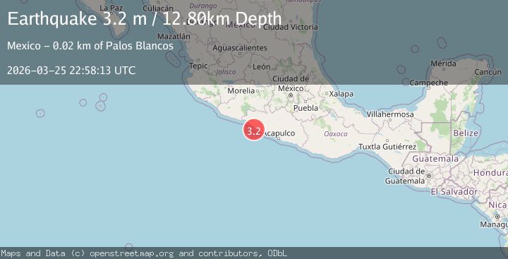Map of OFFSHORE GUERRERO, MEXICO