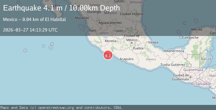 Map of OFFSHORE MICHOACAN, MEXICO