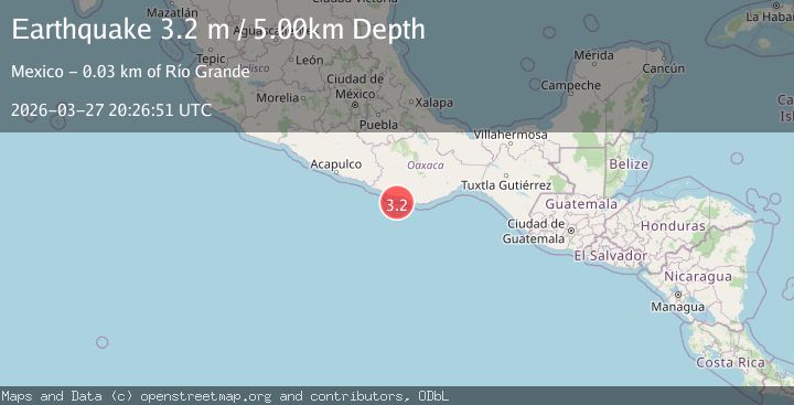 Map of OFFSHORE OAXACA, MEXICO