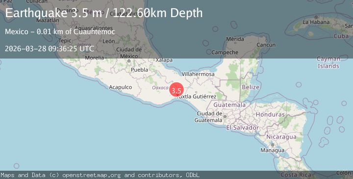 Map of OAXACA, MEXICO