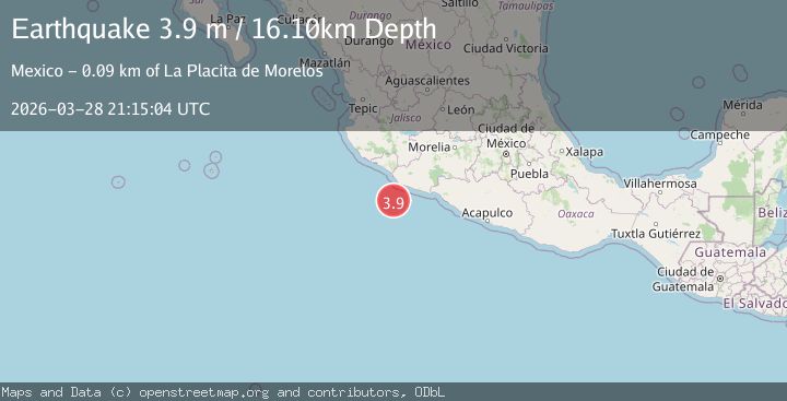 Map of OFFSHORE MICHOACAN, MEXICO