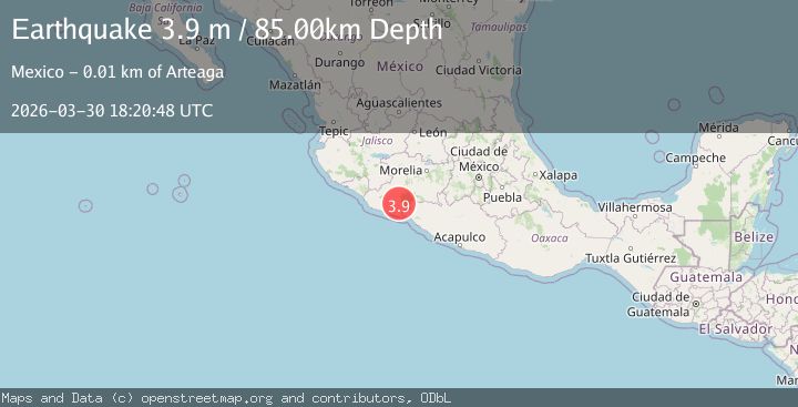 Map of MICHOACAN, MEXICO
