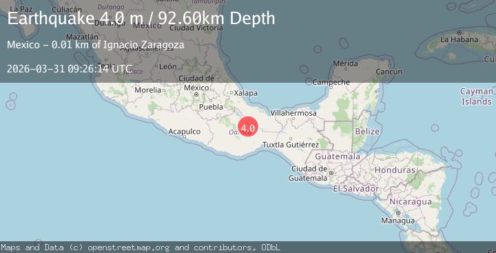 Map of OAXACA, MEXICO