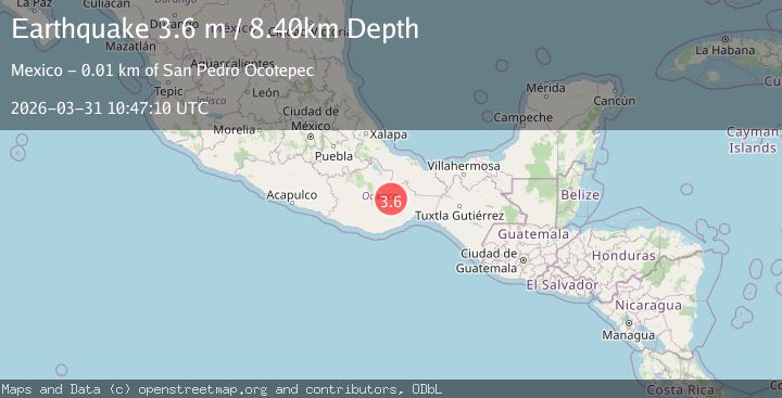 Map of OAXACA, MEXICO