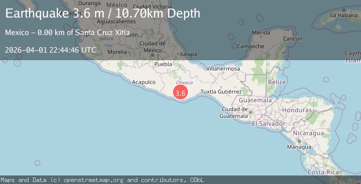 Map of OAXACA, MEXICO