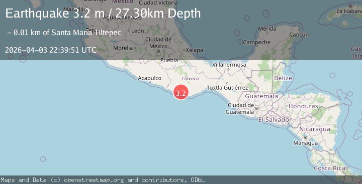 Map of OAXACA, MEXICO